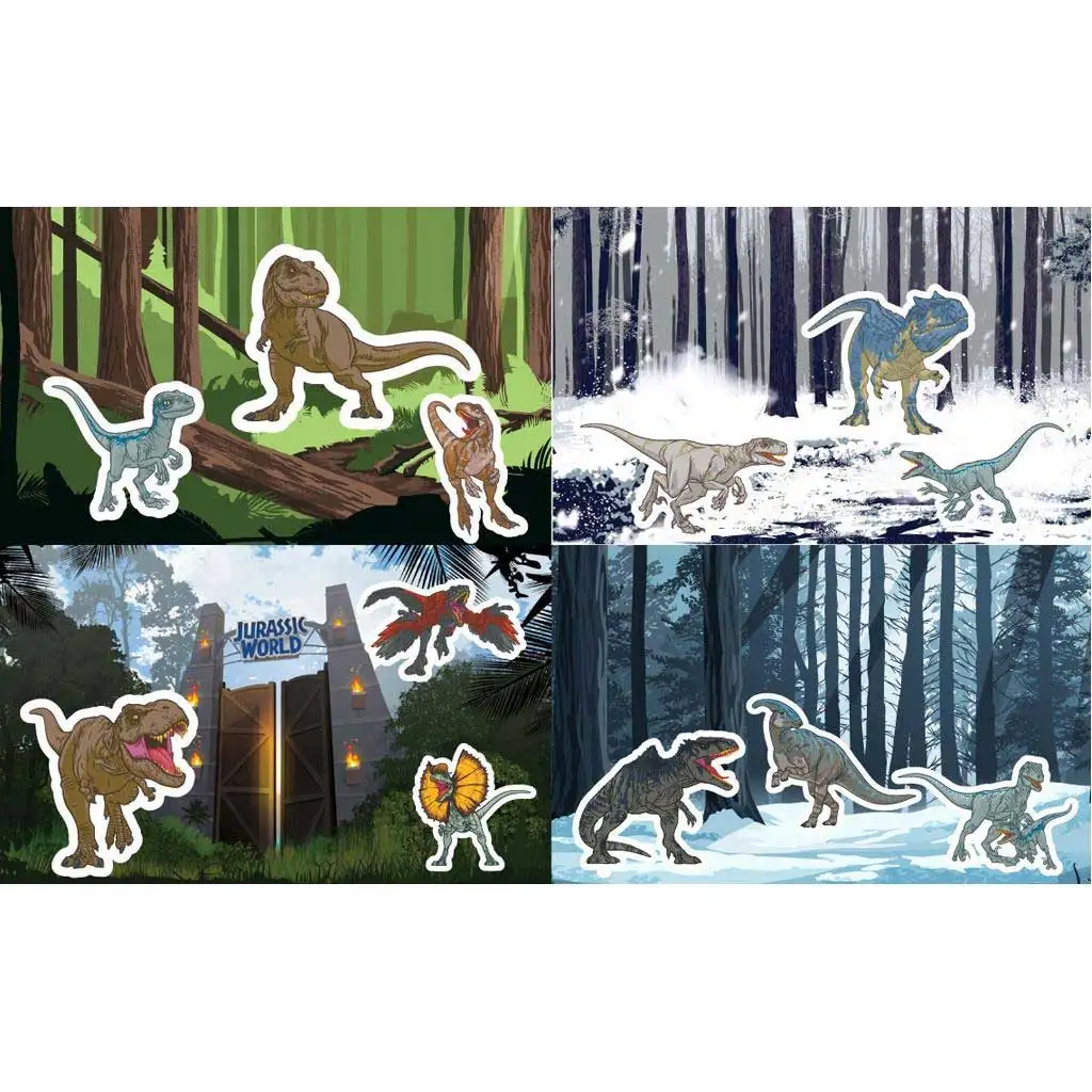 Luna: Jurassic World matrica szett 140db matricával és 4db háttérképpel kép 2