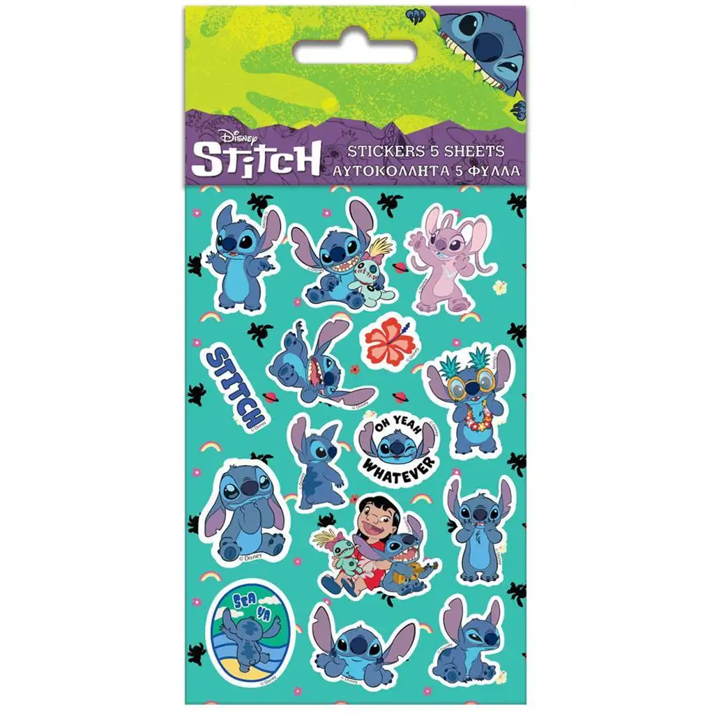 Luna: Lilo és Stitch matrica szett 8x12cm-es íven kép 1