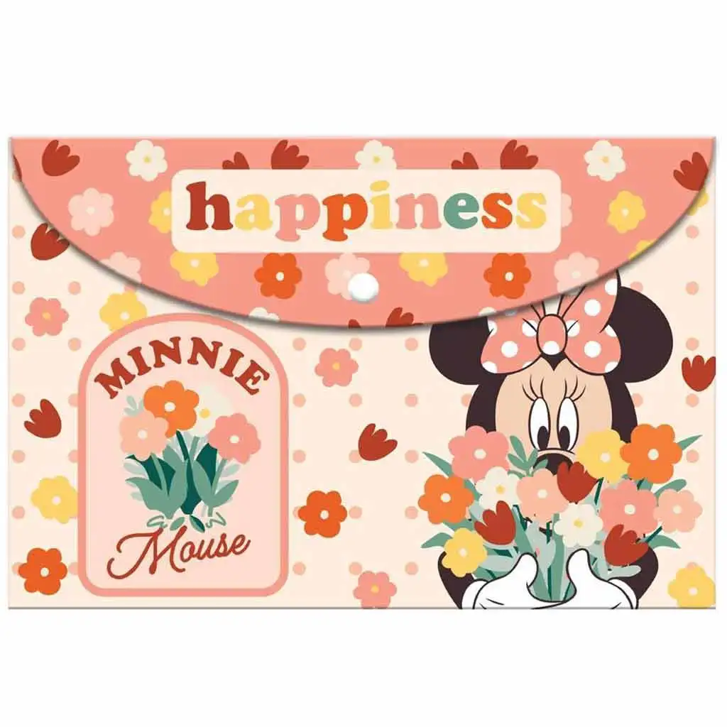 Luna: Minnie egér patentos műanyag irattartó mappa A/4-es méretben kép 1
