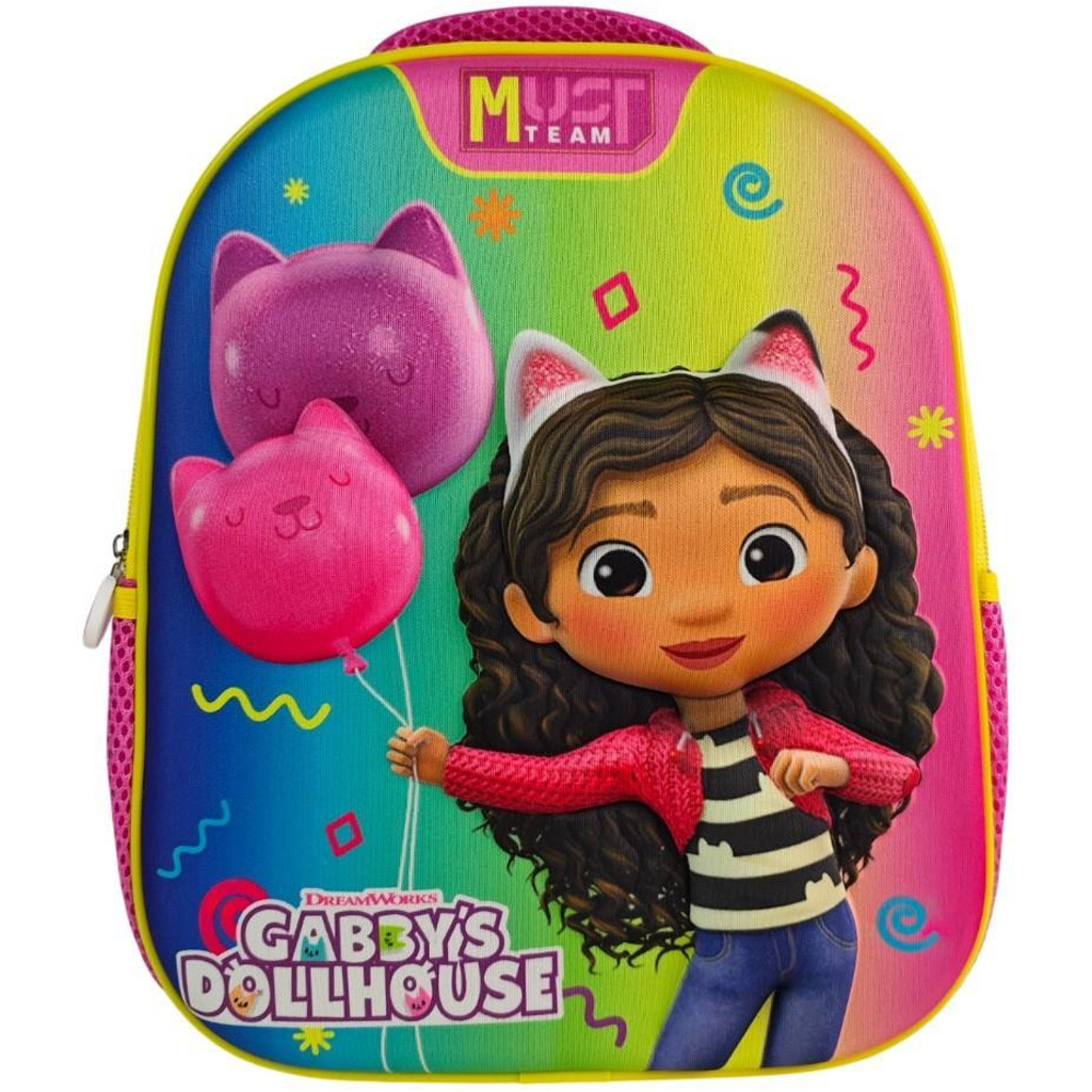 Luna: Must Team 3D Gabi babaháza lekerekített ovis hátizsák 26x10x32 cm kép 1
