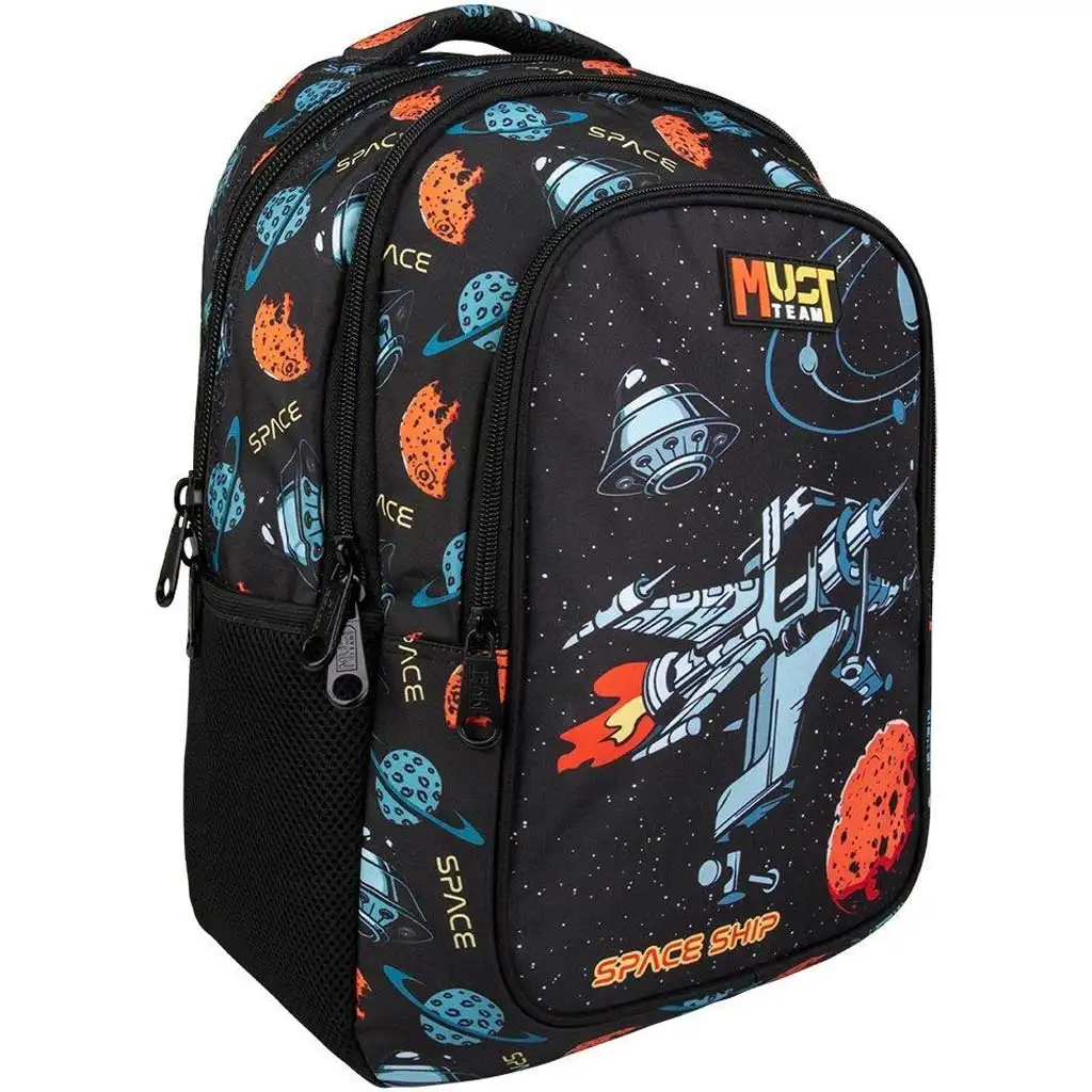 Luna: Must Team Xpression űrhajós 3 rekeszes iskolatáska, hátizsák 32x18x43cm kép 1