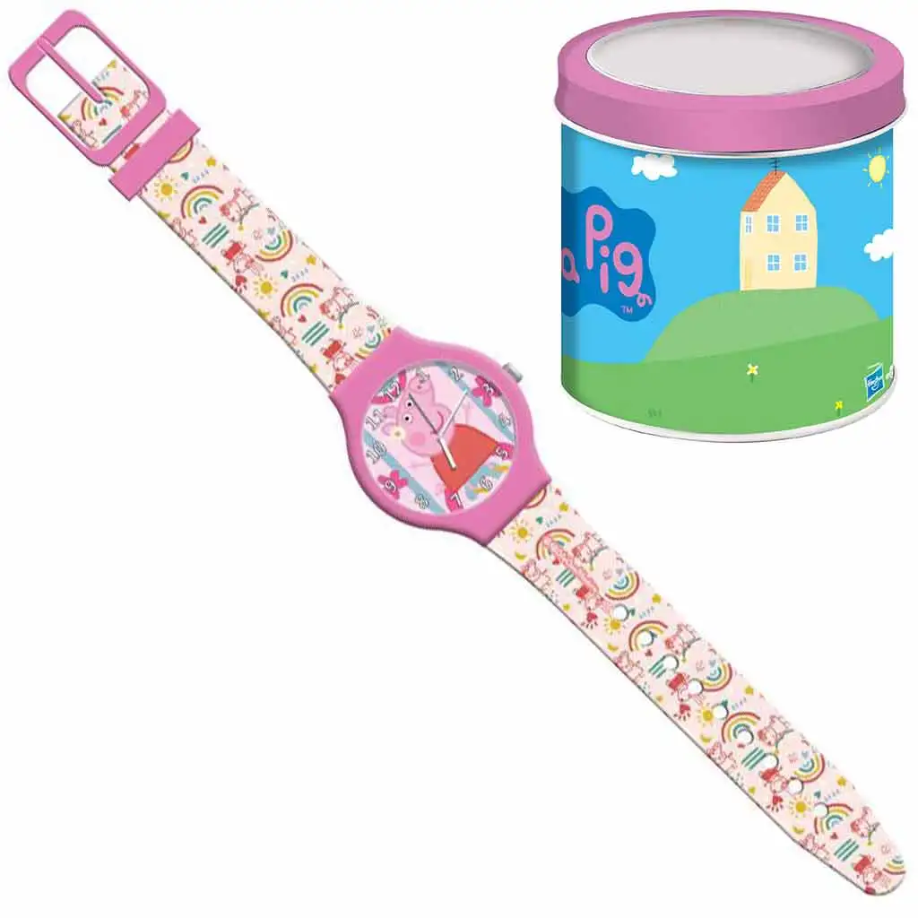 Luna: Peppa malac analóg karóra fém díszdobozban kép 1