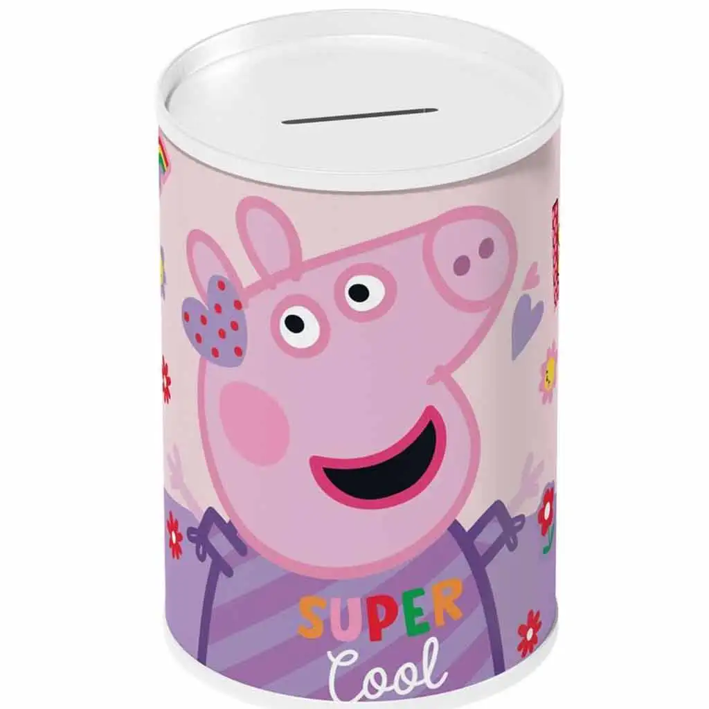 Luna: Peppa malac henger alakú fém persely 10x15cm kép 1