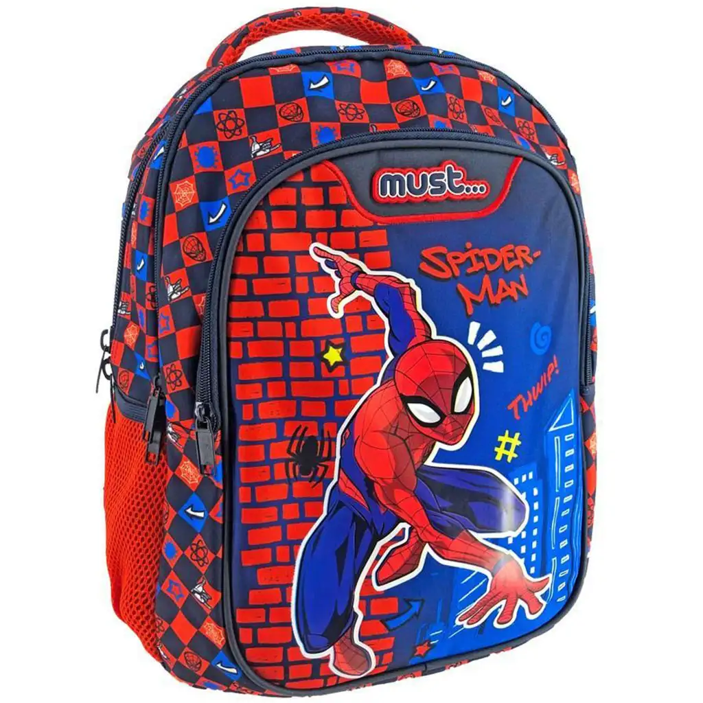 Marvel: Pókember háromrekeszes iskolatáska, hátizsák 32x18x43cm kép 1