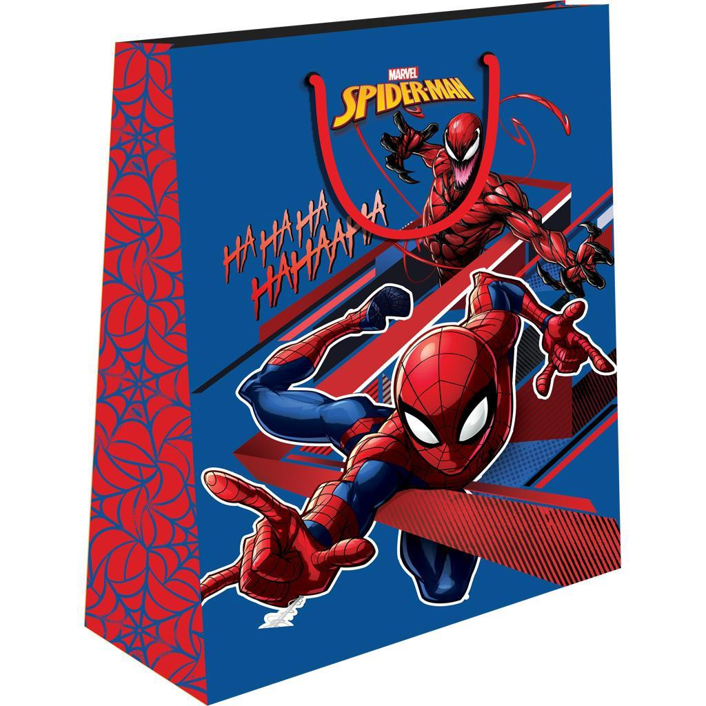 Luna: Pókember mintás ajándéktáska kétféle változatban 1db 18x23x11 cm kép 1