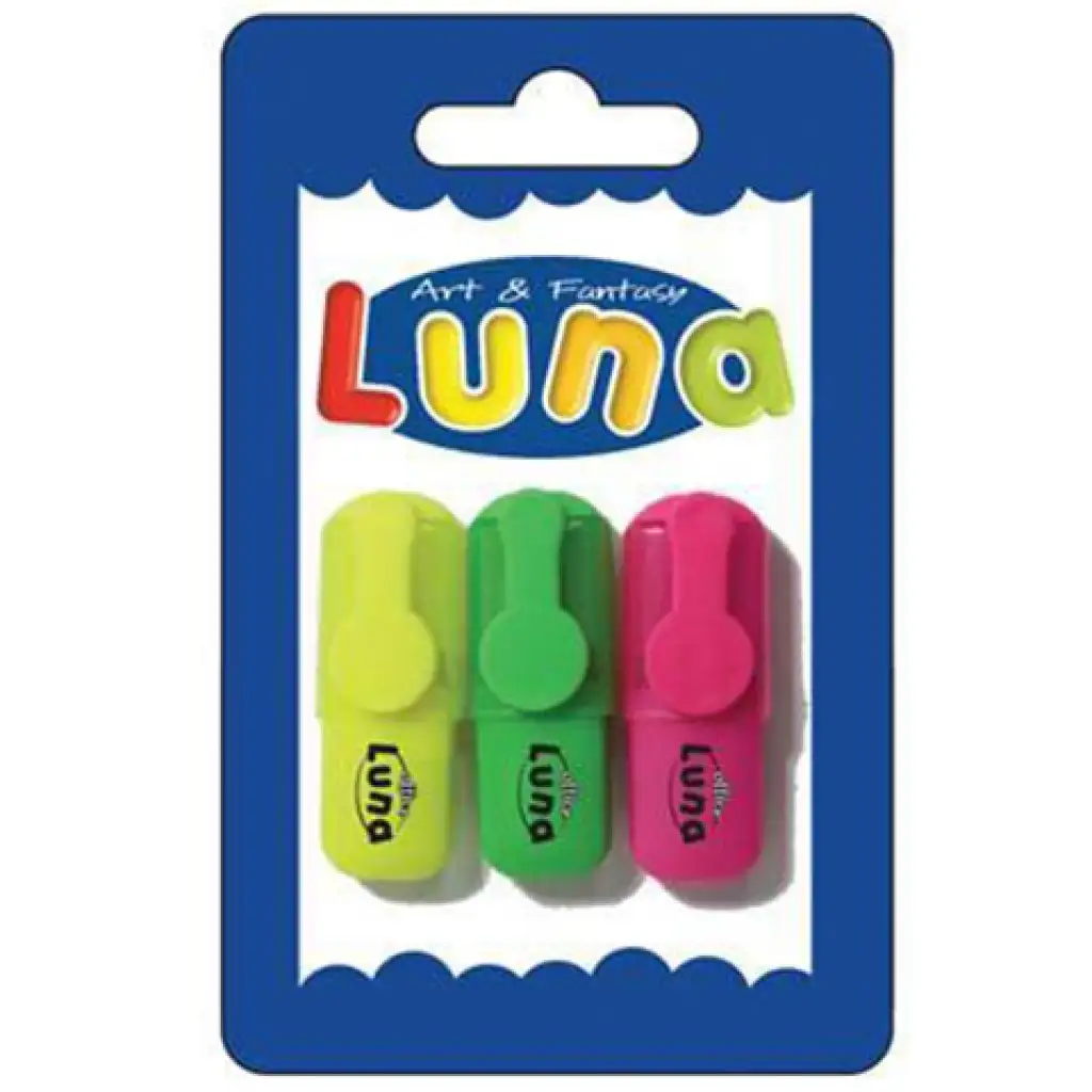 Luna: Színes mini szövegkiemelő 3db-os szett kép 1