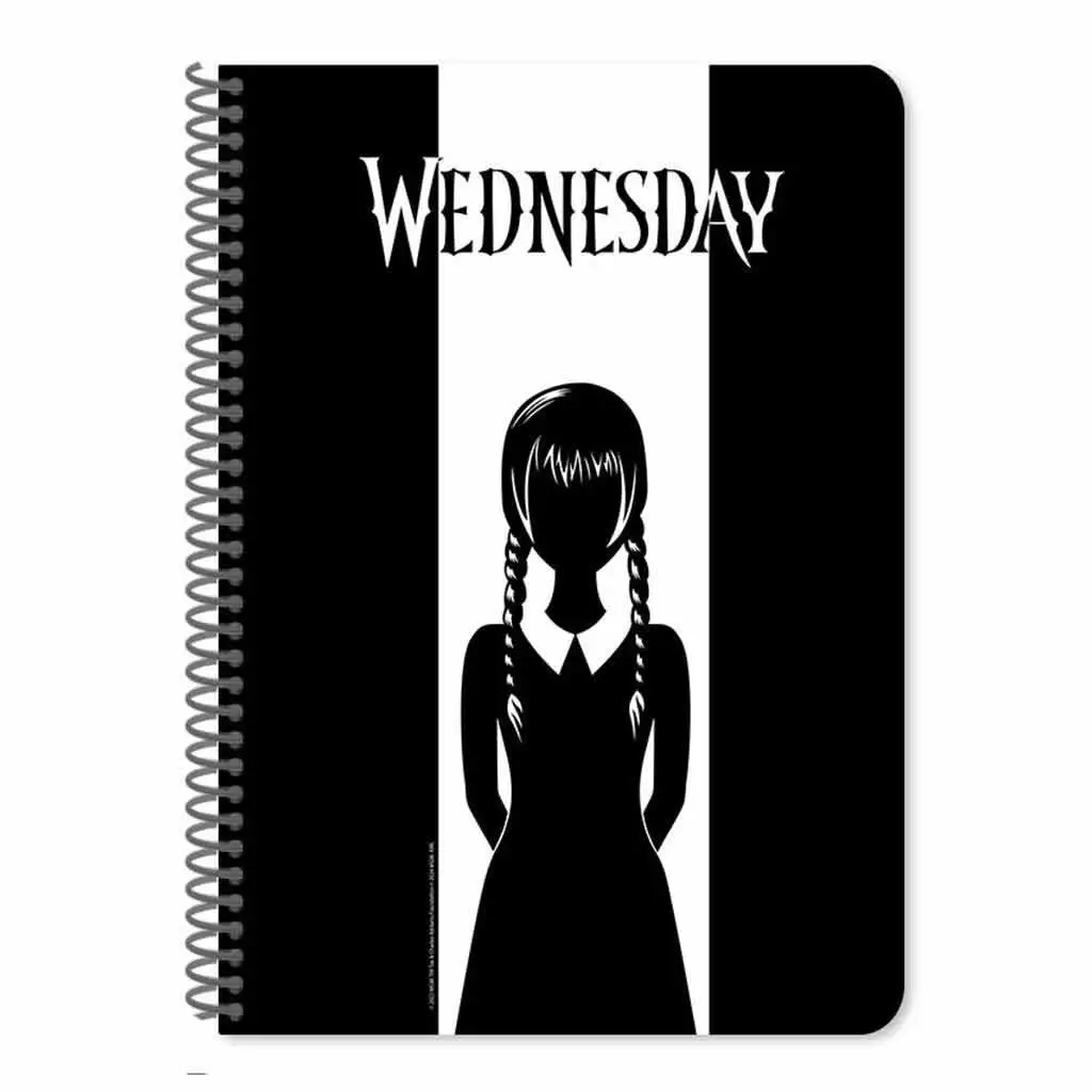 Luna: Wednesday vonalas spirál füzet A/4 60oldalas kétféle változatban 1db kép 2