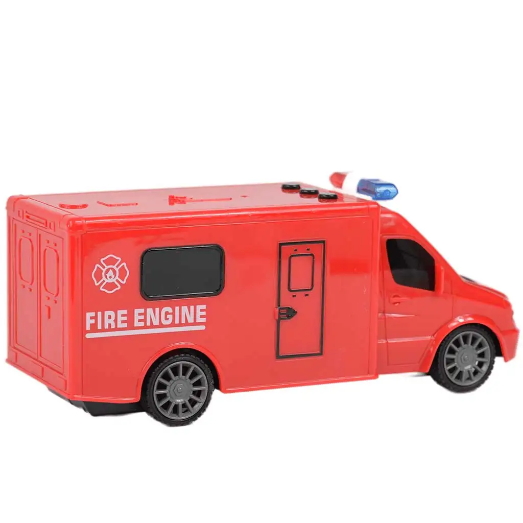 RC Távirányítós tűzoltóautó rohamkocsi fényeffektekkel 1/30-as méretarány 20cm kép 2