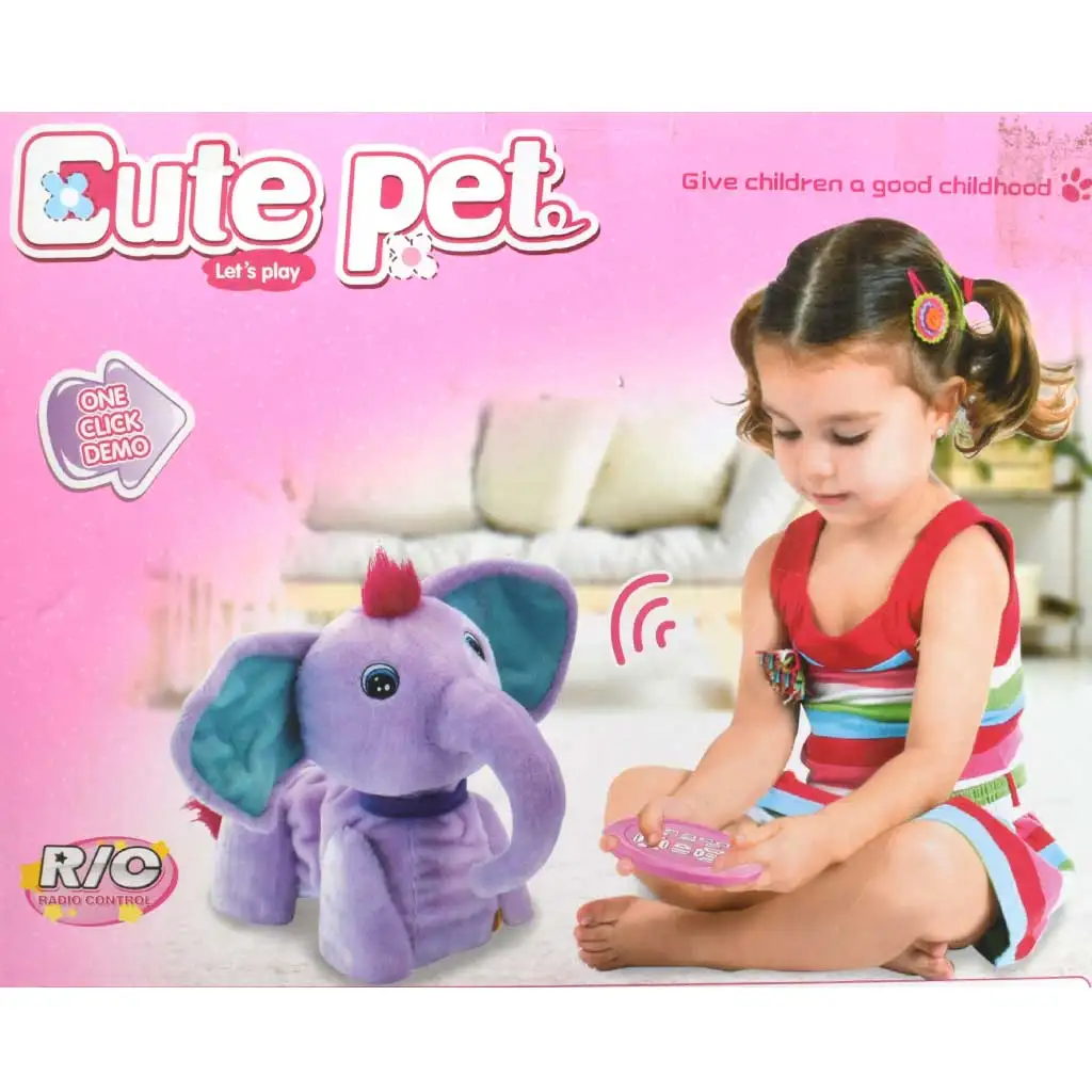 RC Cute Pet: Távirányítós interaktív plüss elefánt kiegészítőkkel 2.4GHz 40cm kép 5