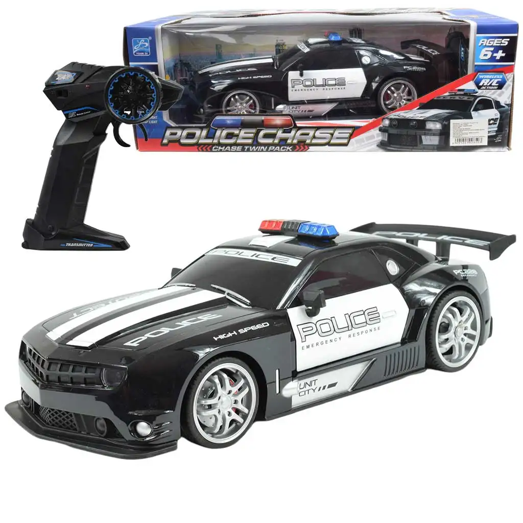 RC Távirányítós Chevrolet Camaro rendőr autó 1/12-es méretarány 2,4GHz 30cm kép 1
