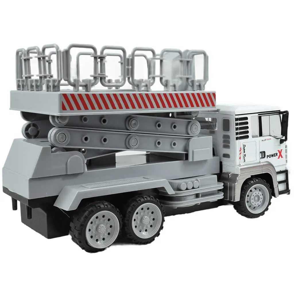RC Távirányítós fém fülkés emelőkosaras teherautó fényeffektekkel 27MHz 1/12-es méretarány 32cm kép 2