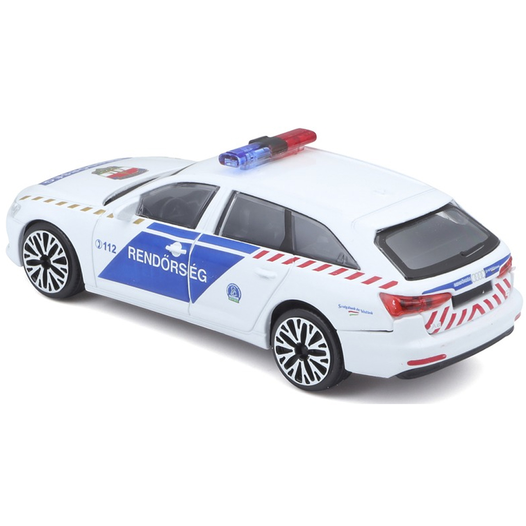Bburago: Magyar Rendőrautó Audi A6 Avant 1:43 kép 3
