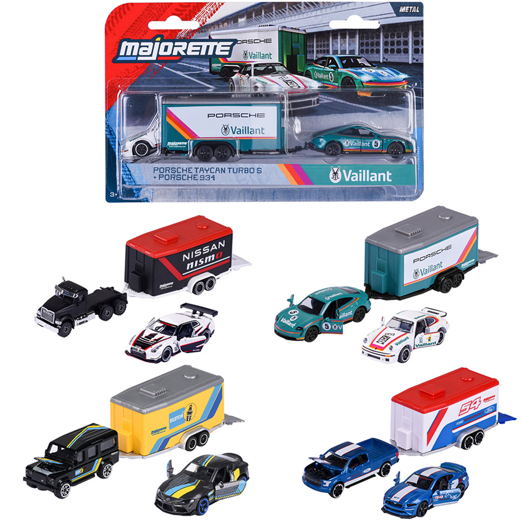 Majorette: Racing Deluxe kisautó utánfutóval többféle változatban 1db - Simba Toys kép 1