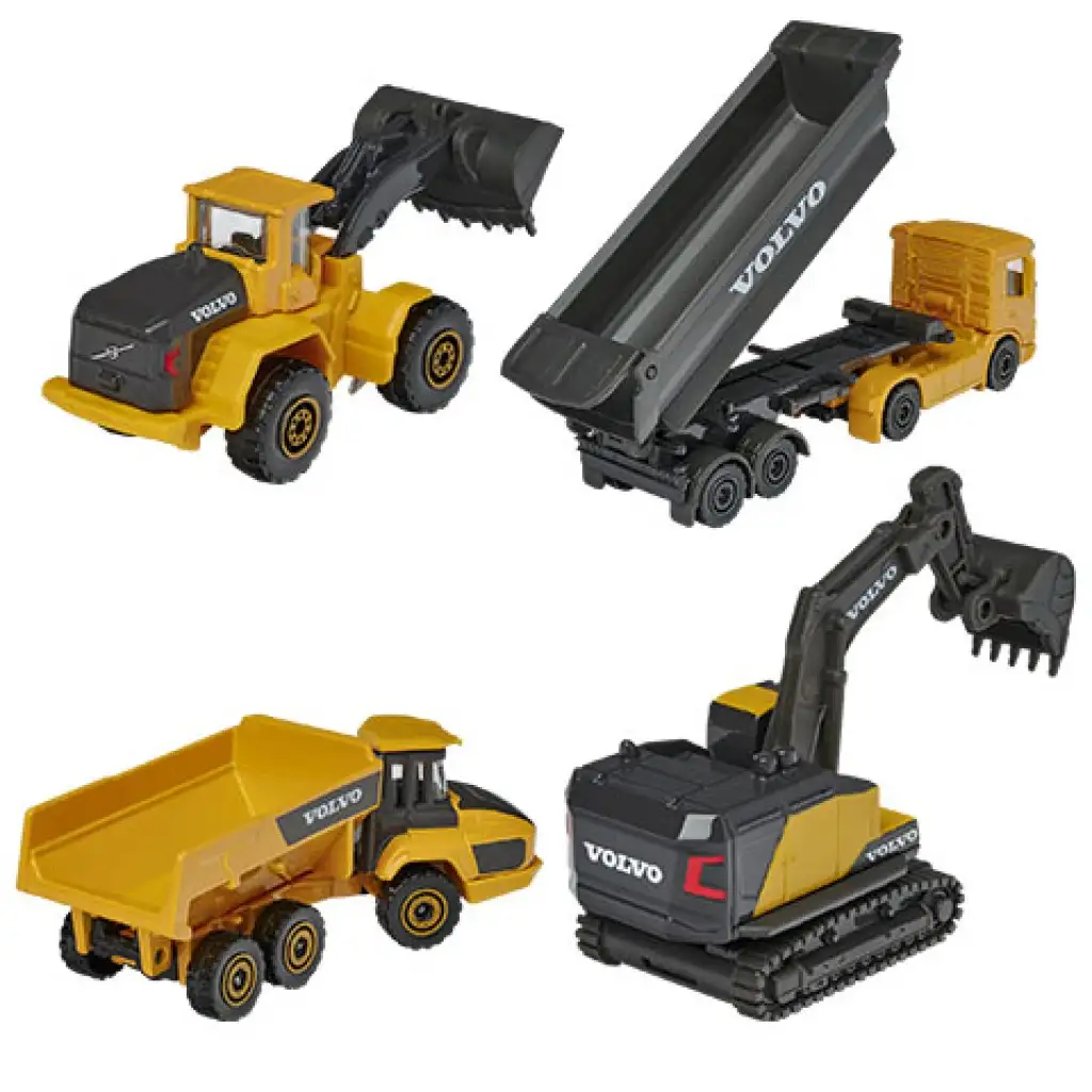 Majorette - Volvo Edition építőipari munkagépek 4db-os szett - Simba Toys kép 3