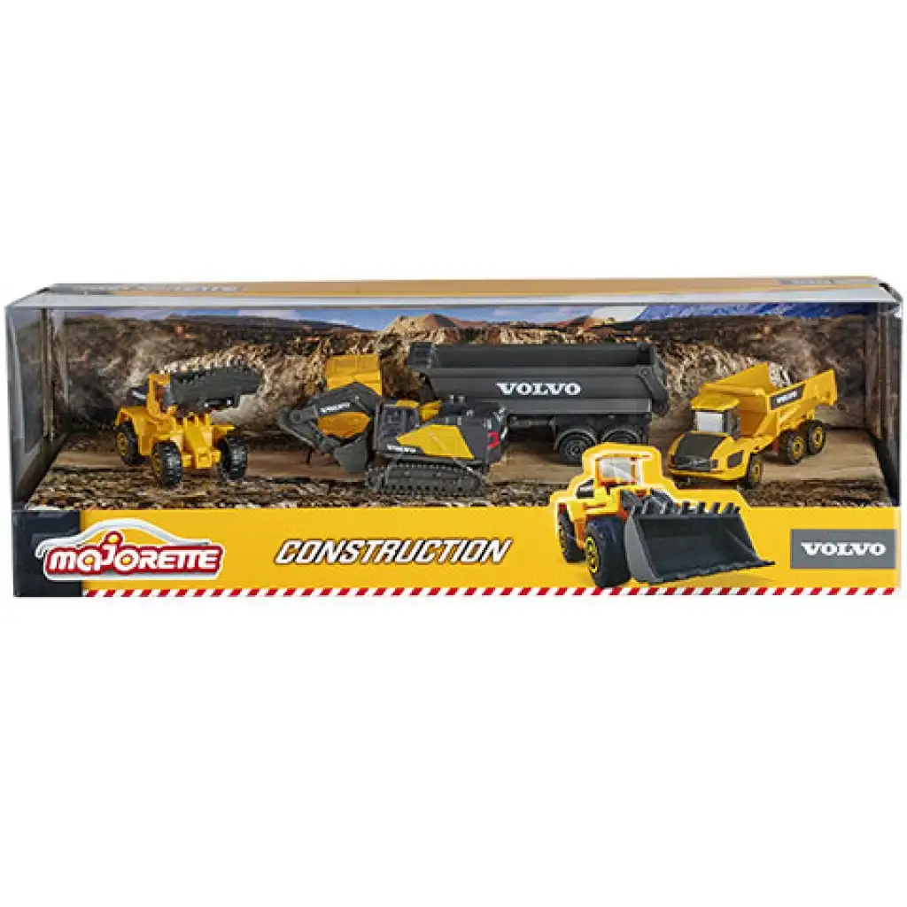 Majorette - Volvo Edition építőipari munkagépek 4db-os szett - Simba Toys kép 1