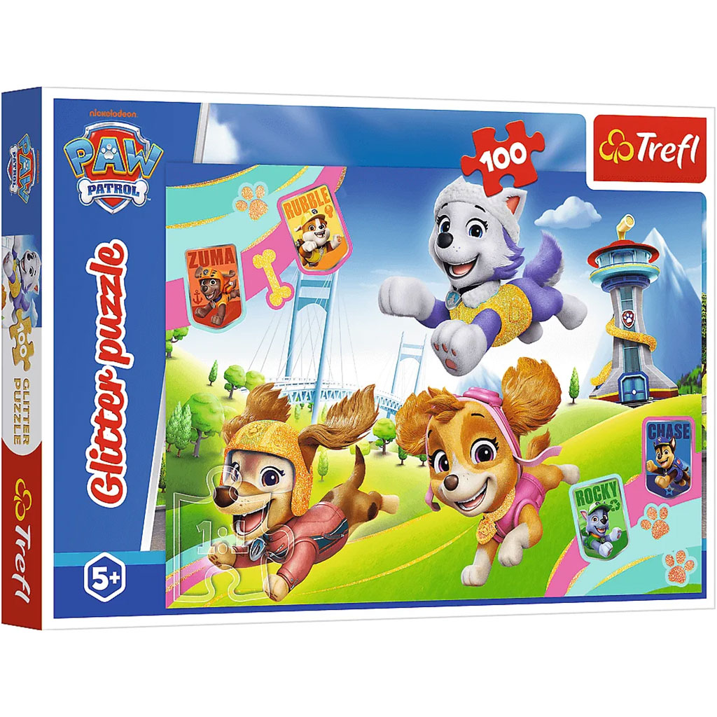 Mancs Őrjárat 100db-os glitter puzzle - Trefl kép 1