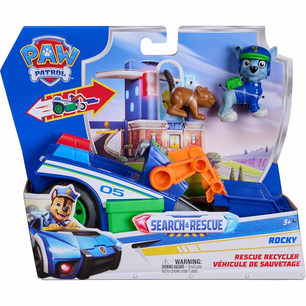 Mancs Őrjárat: Search & Rescue Hátrahúzható Rocky járgánya figurával - Spin Master kép 1