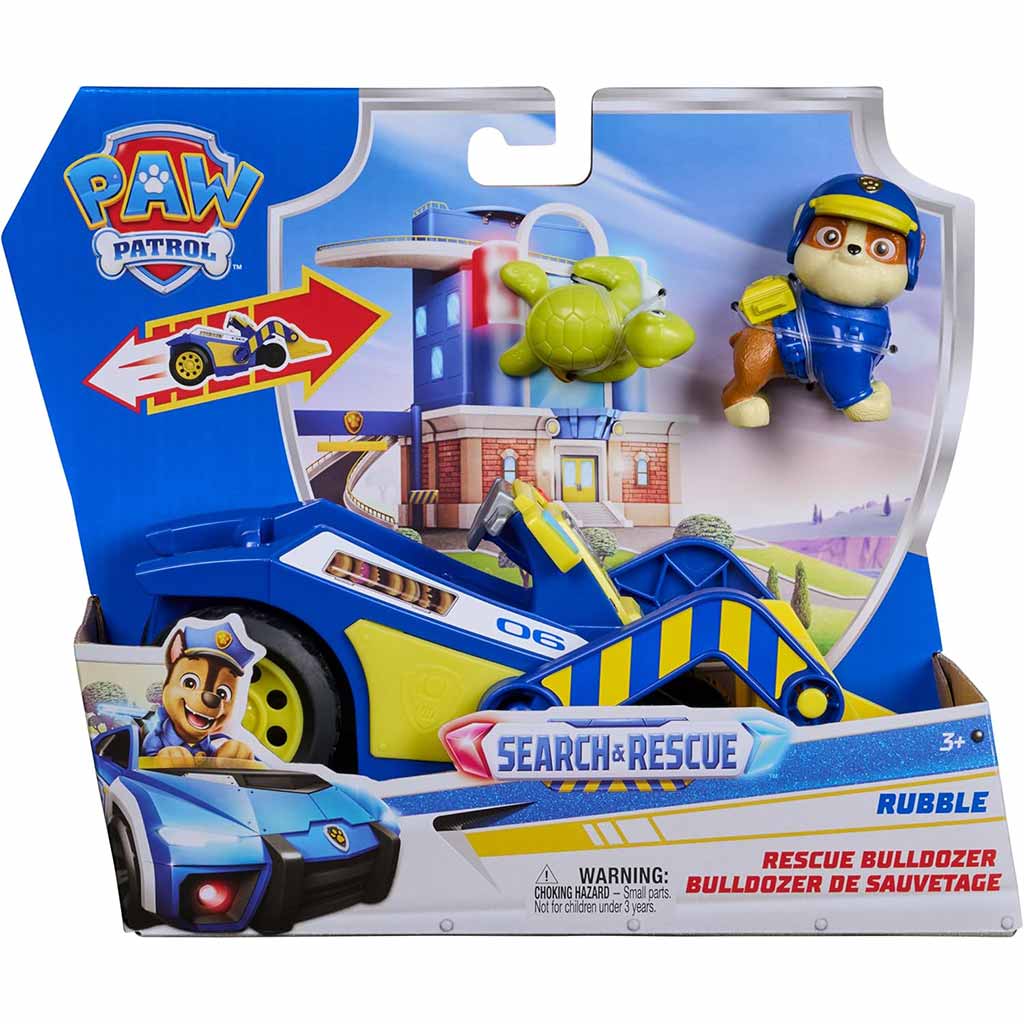 Mancs Őrjárat: Search & Rescue Hátrahúzható Rubble járgánya figurával - Spin Master kép 1