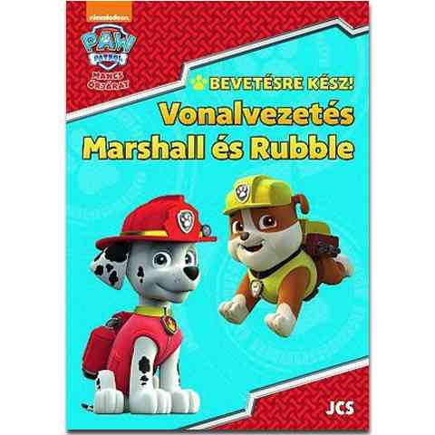 Mancs Őrjárat: Vonalvezetés - Marshall és Rubble foglalkoztató füzet kép 1