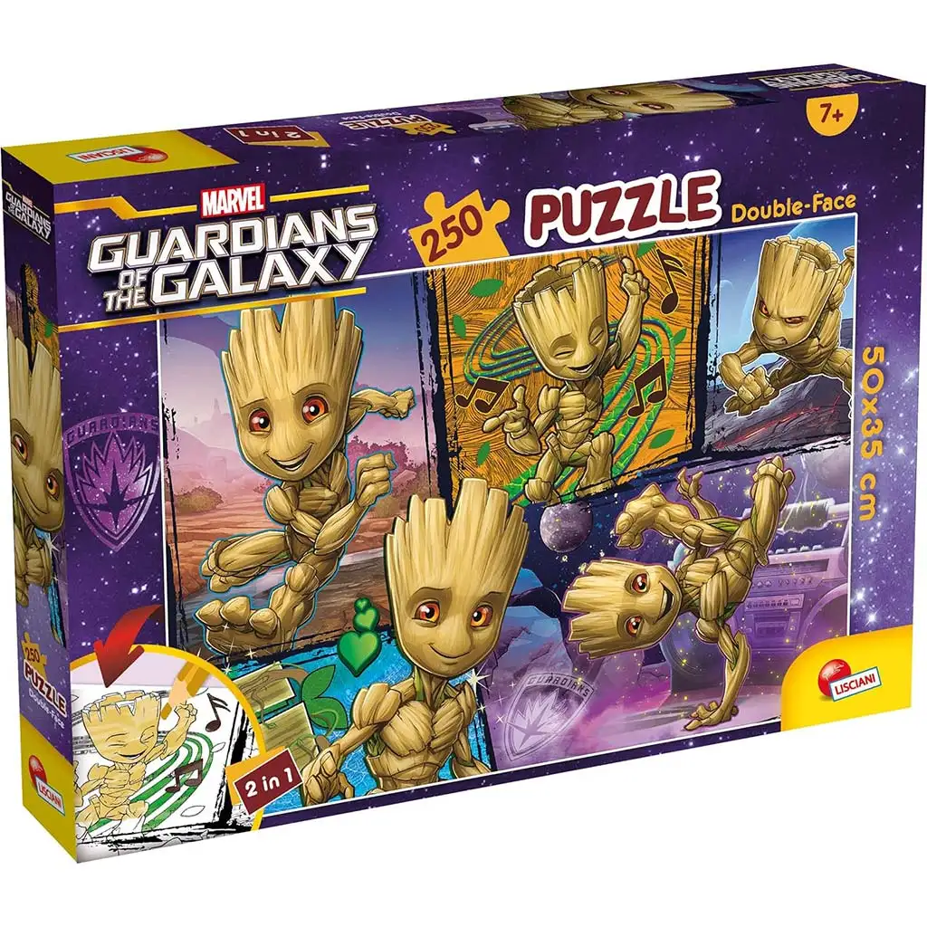 Marvel Groot 2 az 1-ben 250db-os puzzle és színező 50x35cm - Lisciani kép 1