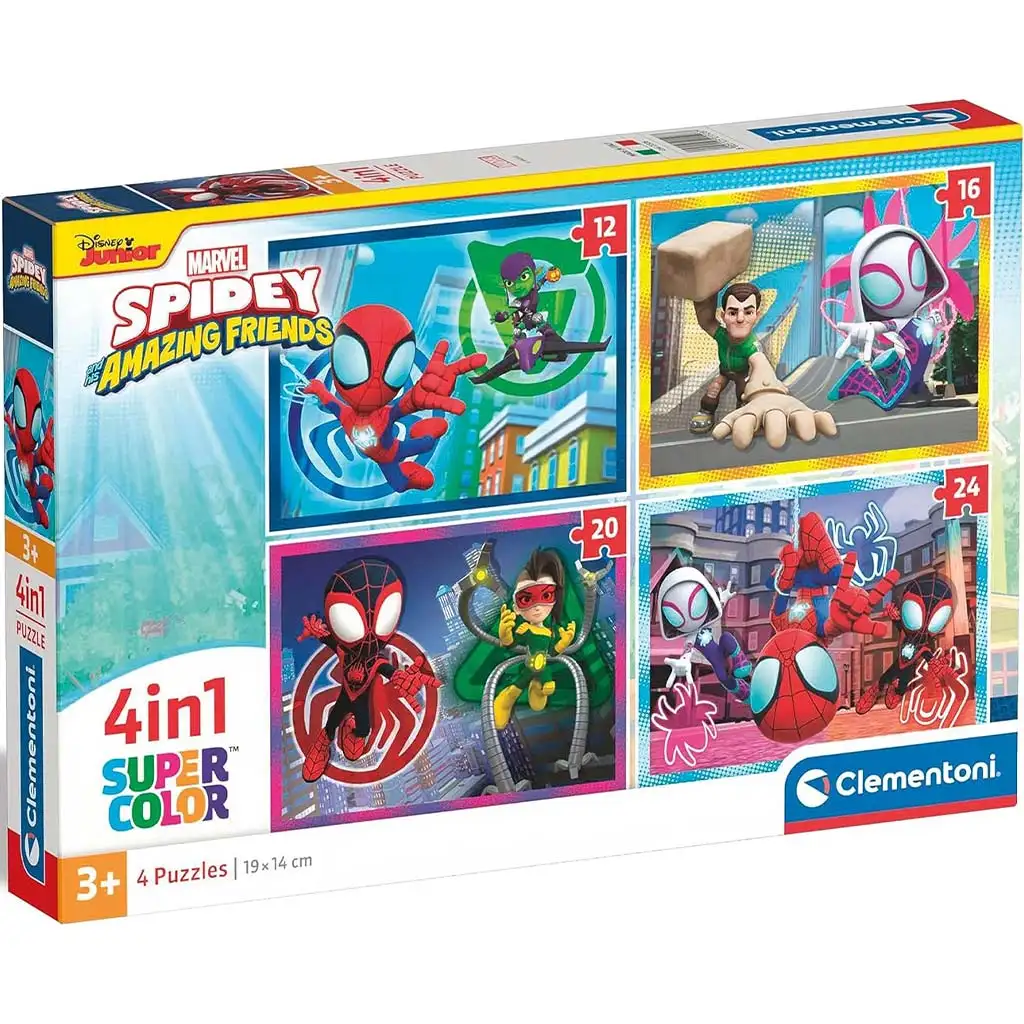 Marvel Spidey 4 az 1-ben Supercolor puzzle - Clementoni kép 1
