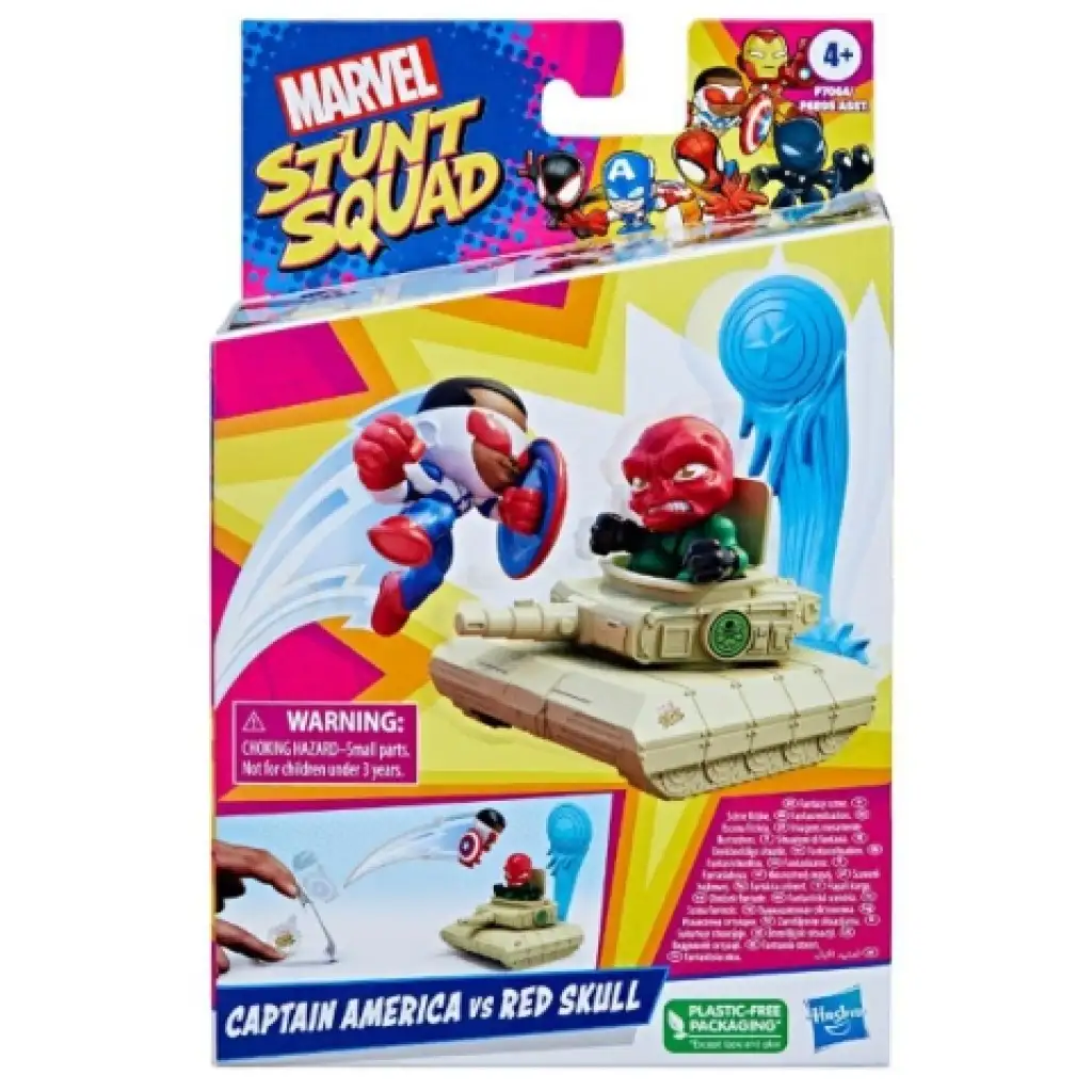 Marvel Stunt Squad: Amerika Kapitány vs. Vörös Koponya kilövőjáték szett - Hasbro kép 1
