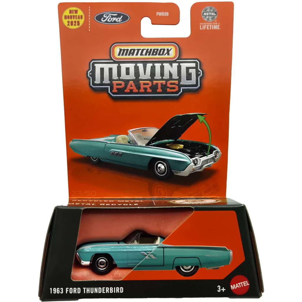 Matchbox: 1963 Ford Thunderbird nyitható kisautó 1/64 – Mattel kép 1