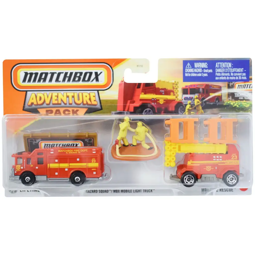 Matchbox: Hazard Squad kisautó utánfutóval szett 1/64 - Mattel kép 1