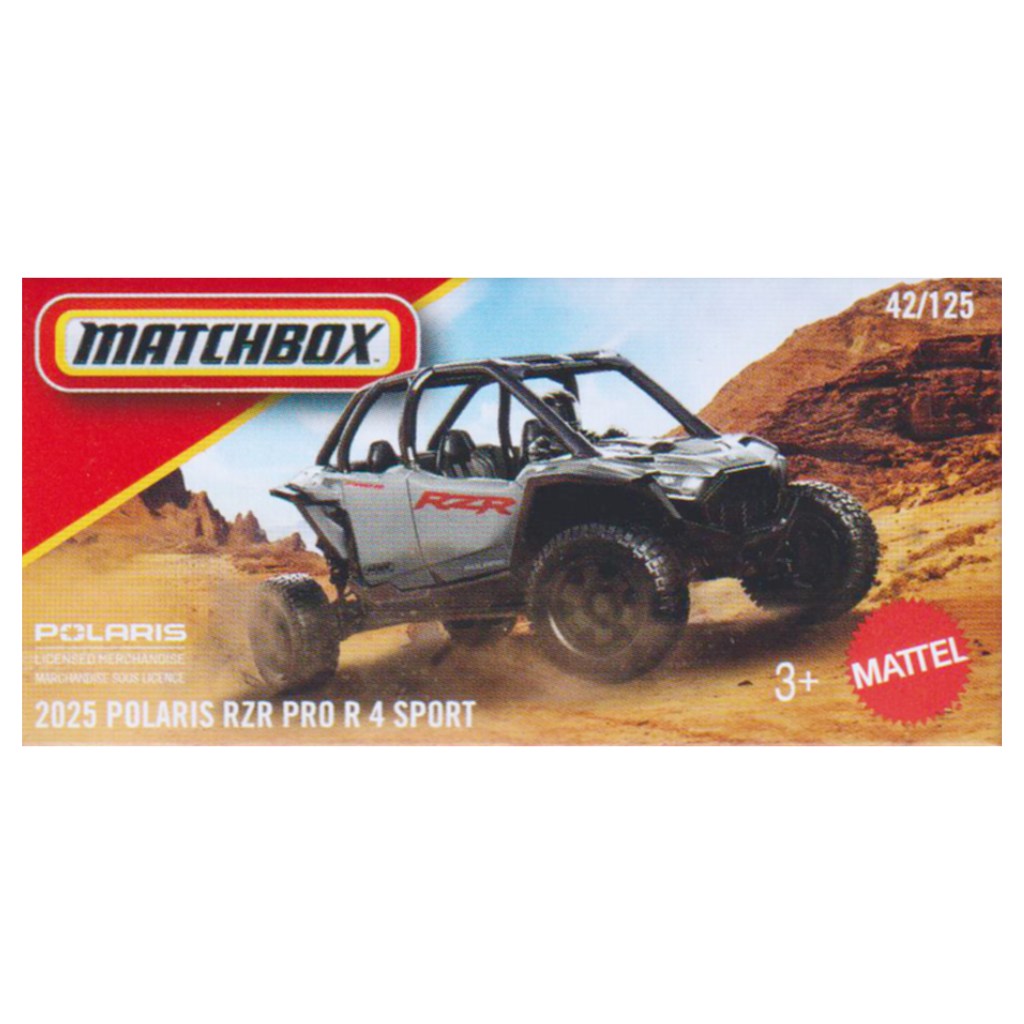 Matchbox 2025 Polaris RZR Pro R 4 Sport szurke kisautó 1/64 – Mattel kép 1