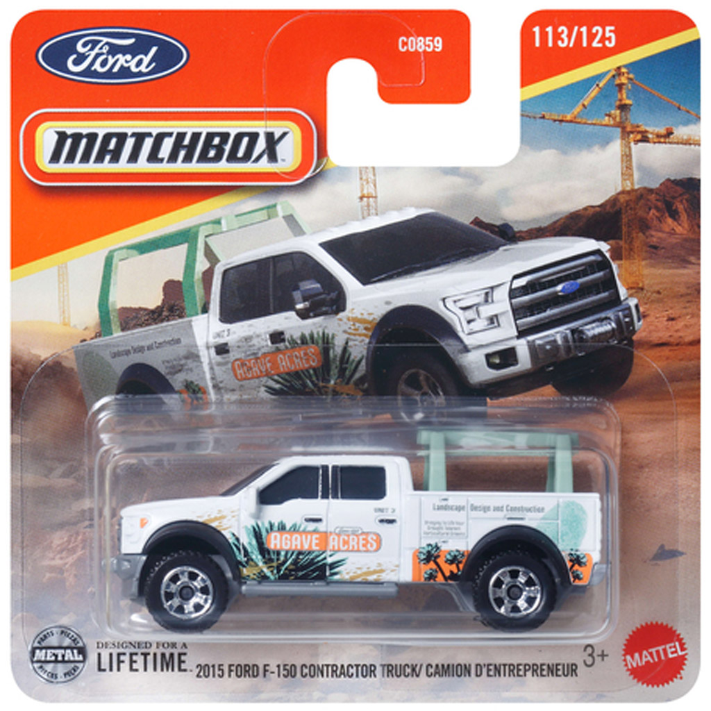 Matchbox: 2015 Ford F-150 Contractor Truck kisautó 1/64 - Mattel kép 1