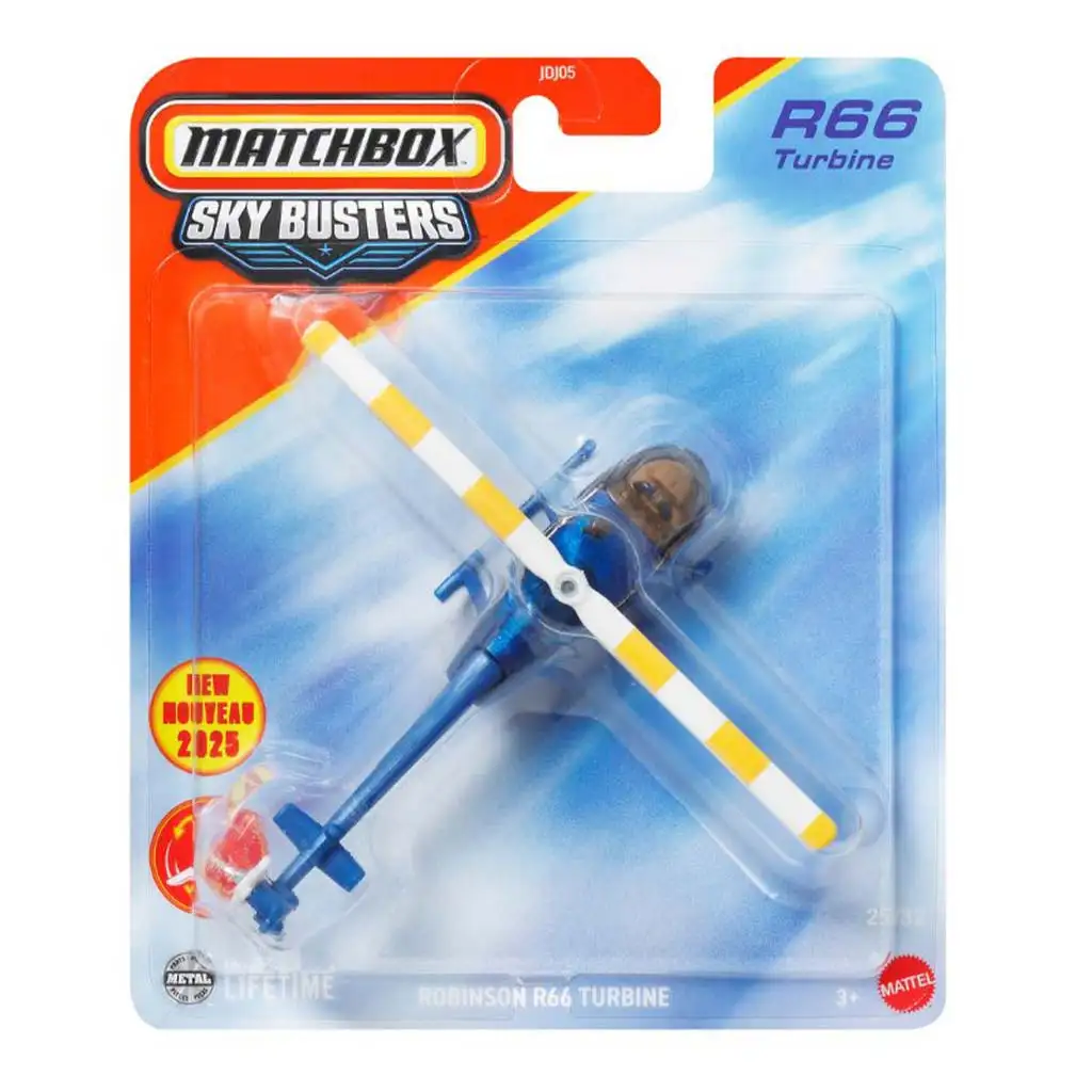 Matchbox Sky Busters: Robinson R66 Turbine repülő modell 1/64 - Mattel kép 1