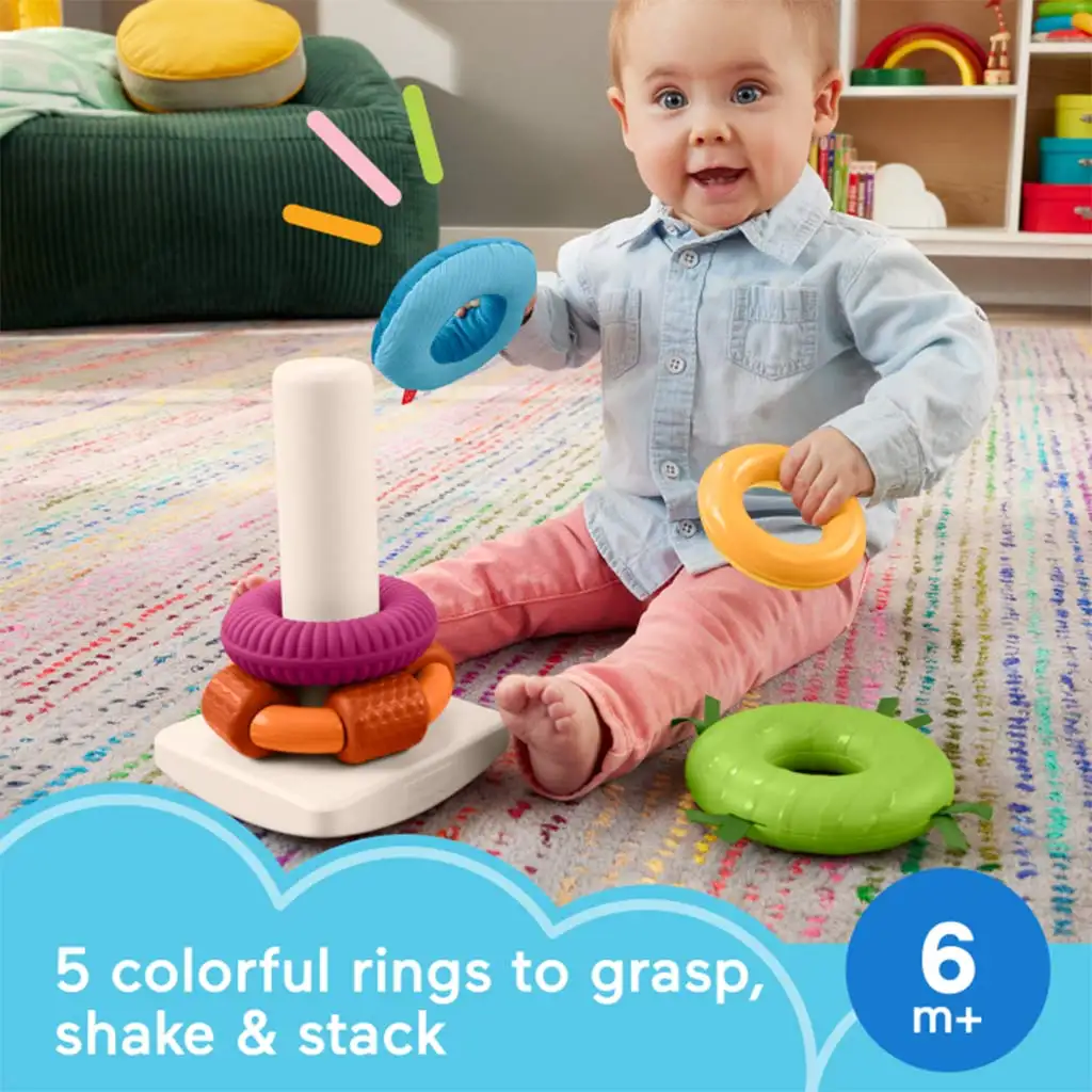Fisher-Price: Sensory Rock-A-Stack™ gyűrűpiramis - Mattel kép 2