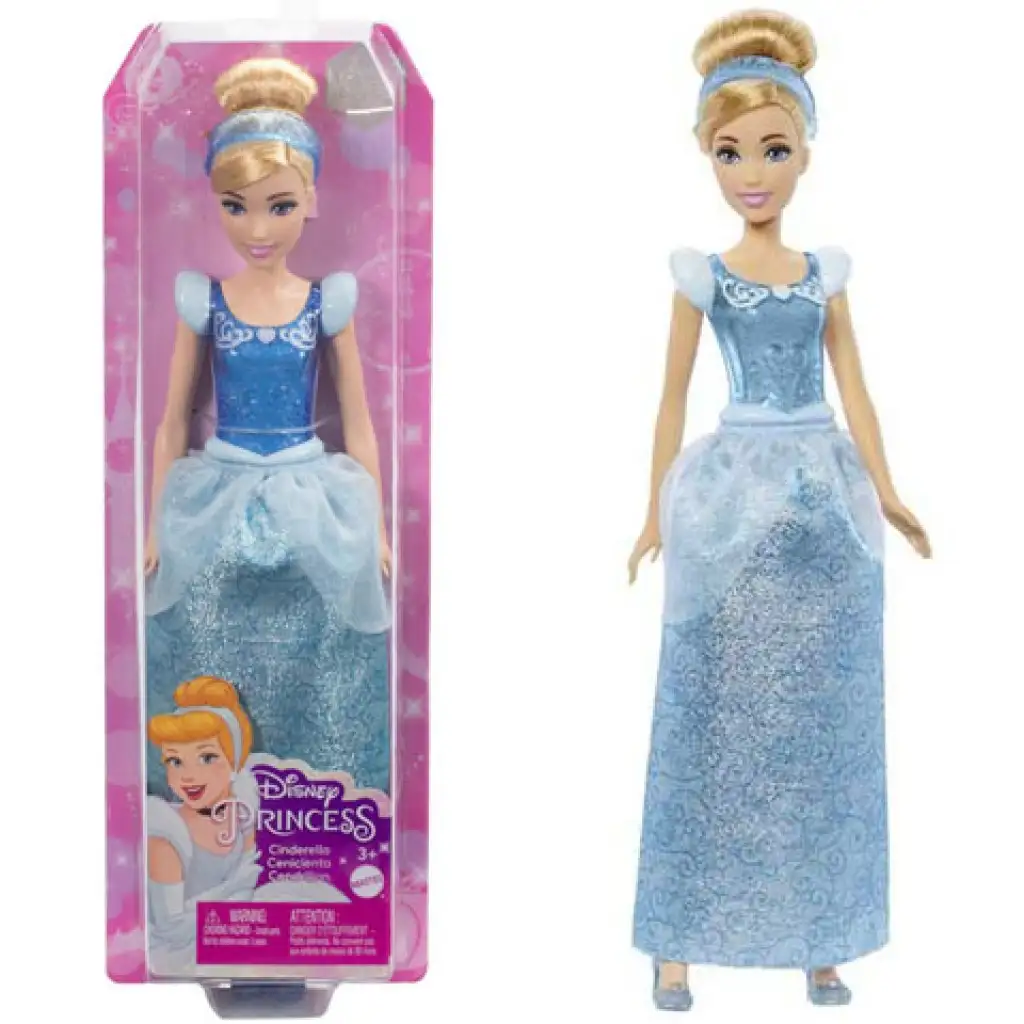 Disney Hercegnők: Csillogó Hamupipőke hercegnő baba - Mattel kép 1