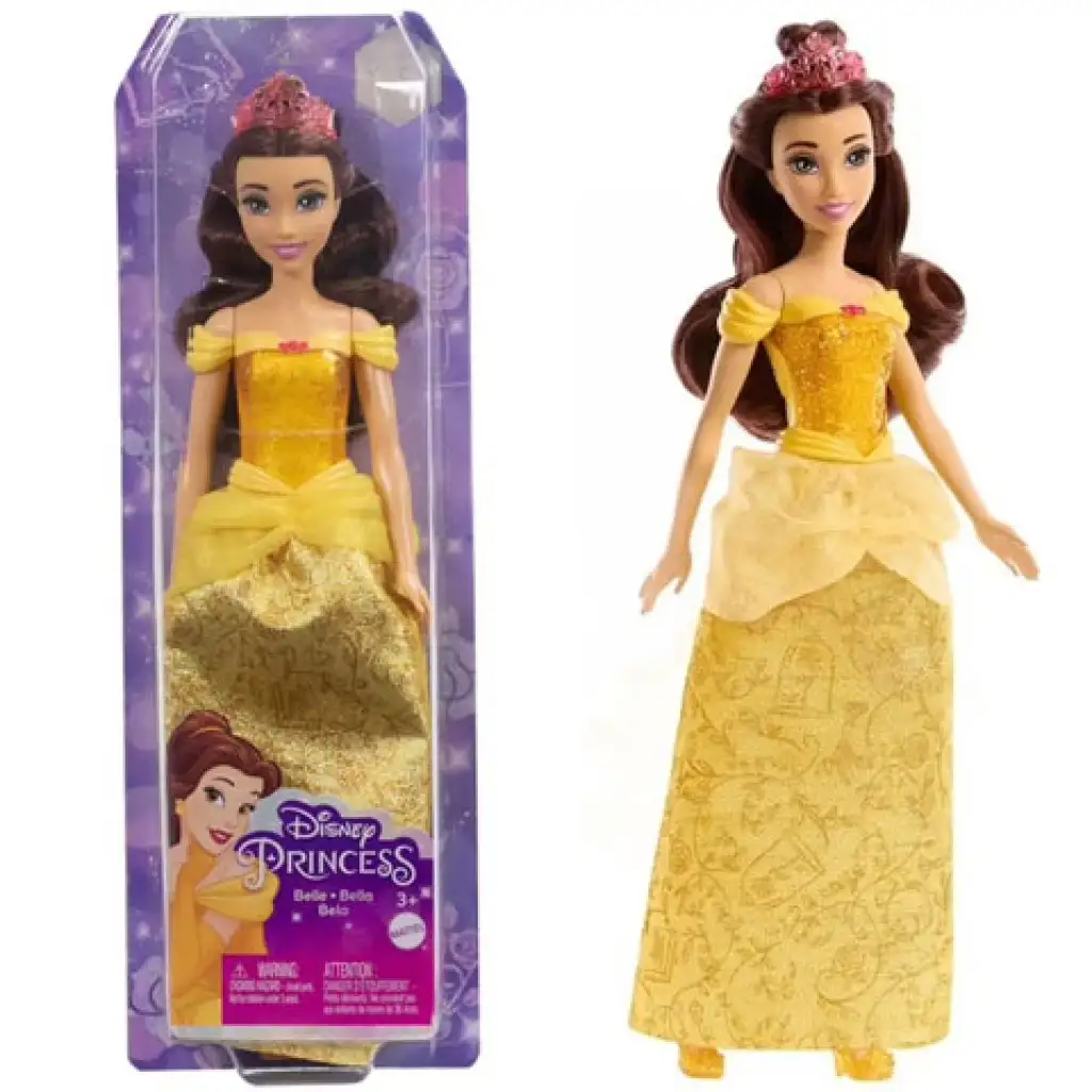Disney Hercegnők: Csillogó Belle hercegnő baba - Mattel kép 1