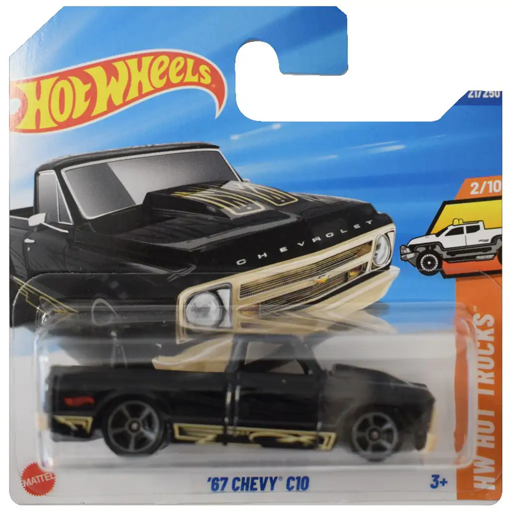 Hot Wheels: ’67 Chevy C10 fekete kisautó 1/64 - Mattel kép 1
