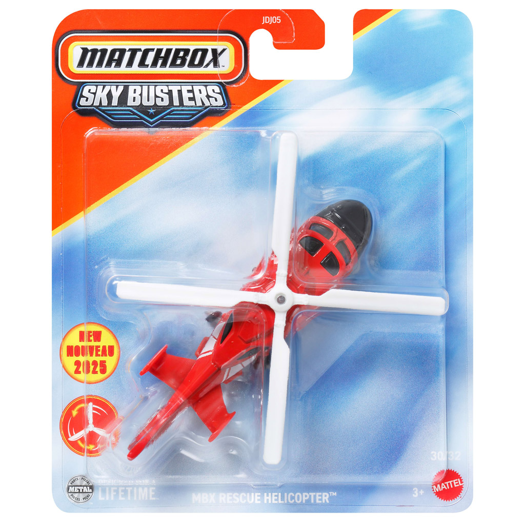 Matchbox Sky Busters: MBX Rescue Helicopter repülő modell 1/64 - Mattel kép 1