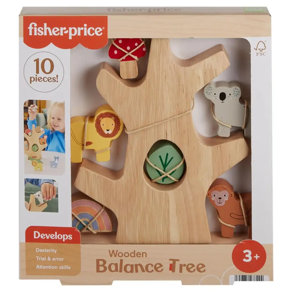 Fisher Price: Wood fa egyensúlyozó erdőcske - Mattel kép 1