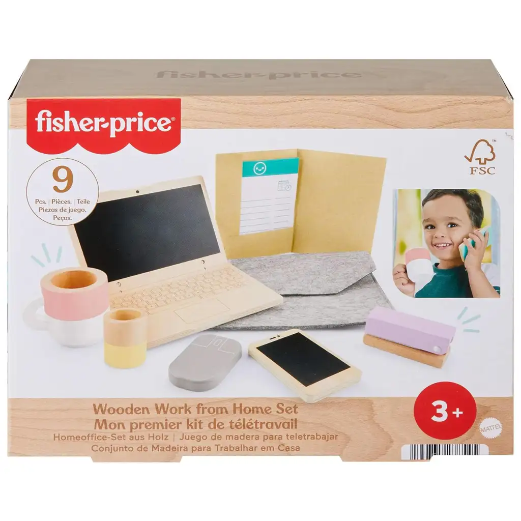 Fisher Price: Wood fa Home office játékszett - Mattel kép 1