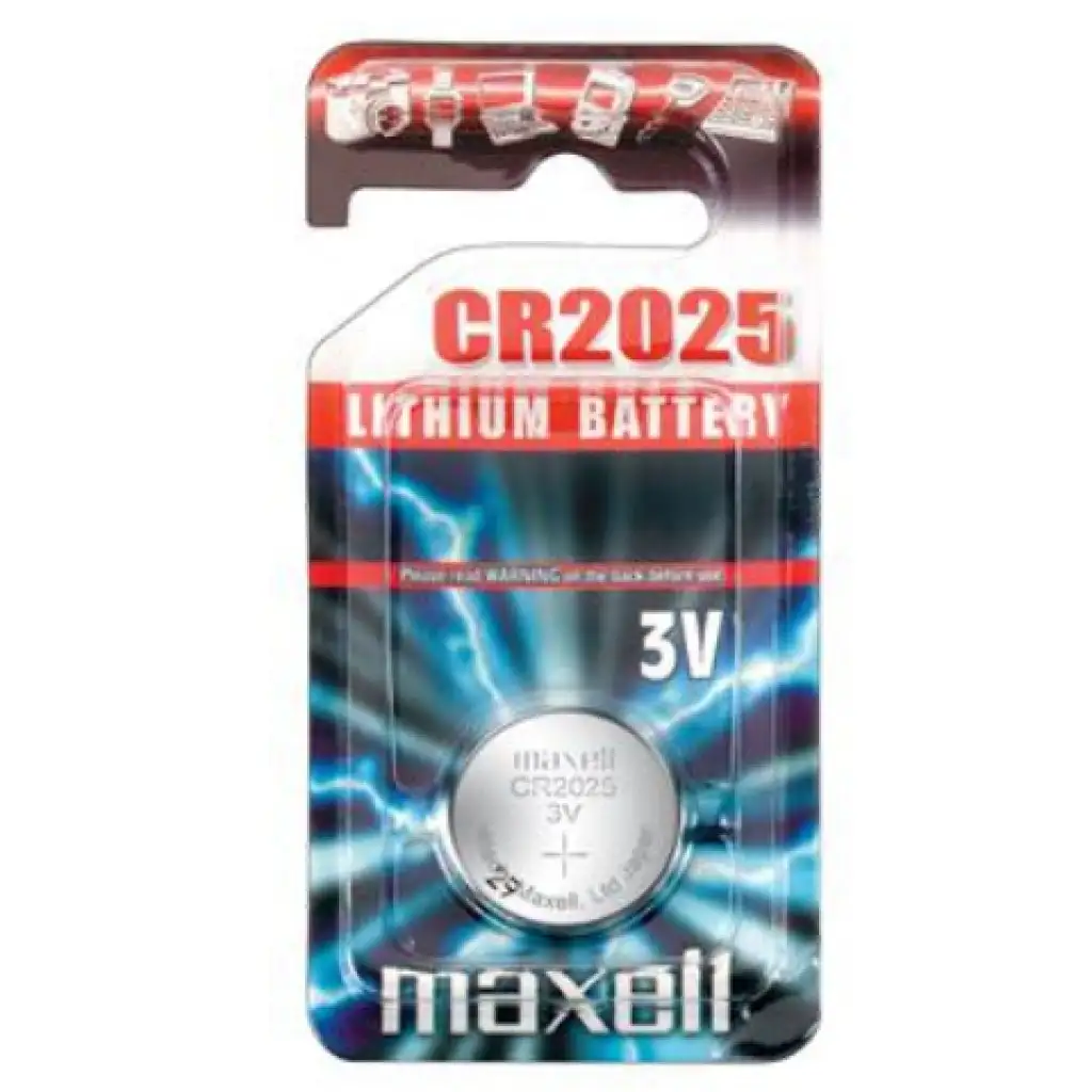 Maxell: Alkáli lítium gombelem CR2025 1db bliszteres csomagolásban kép 1