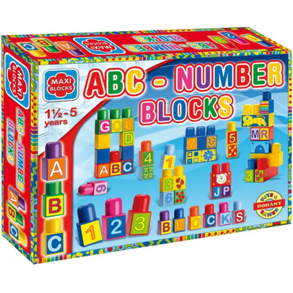 Maxi Blocks ABC építőkockák 64db-os - D-Toys kép 1