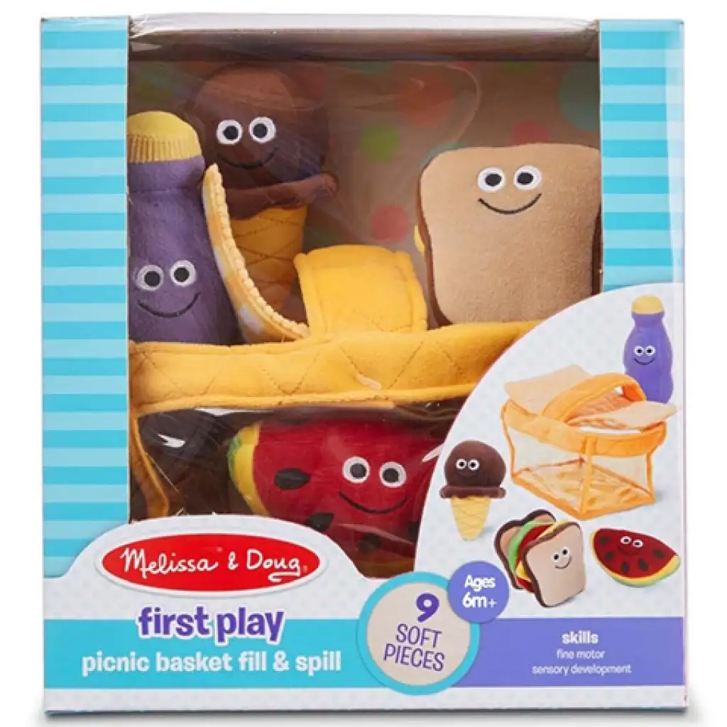 Plüss piknik kosár 9db-os szett - Melissa & Doug kép 1
