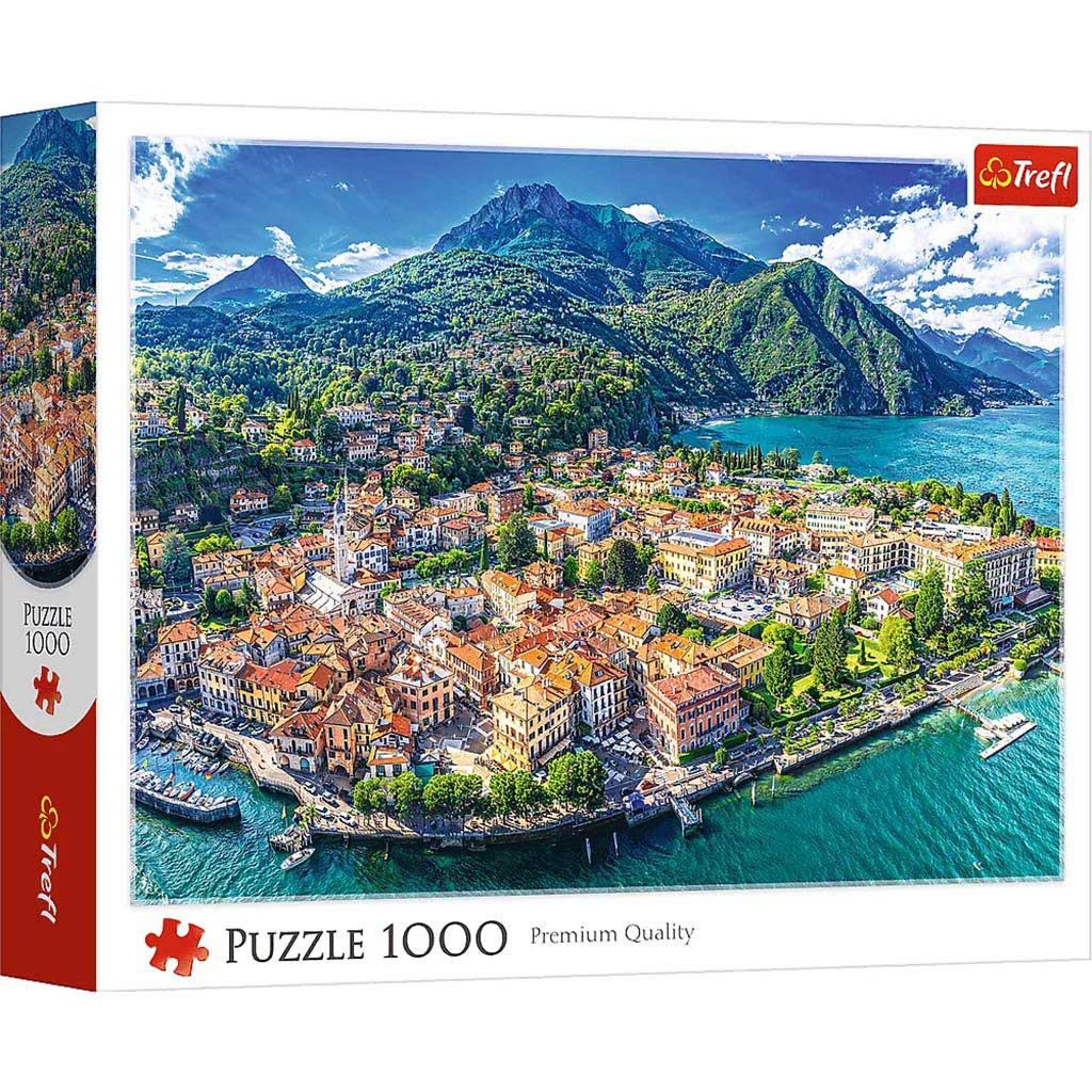 Napfényes Menaggio a Comó-i tavon 1000db-os prémium puzzle - Trefl kép 1