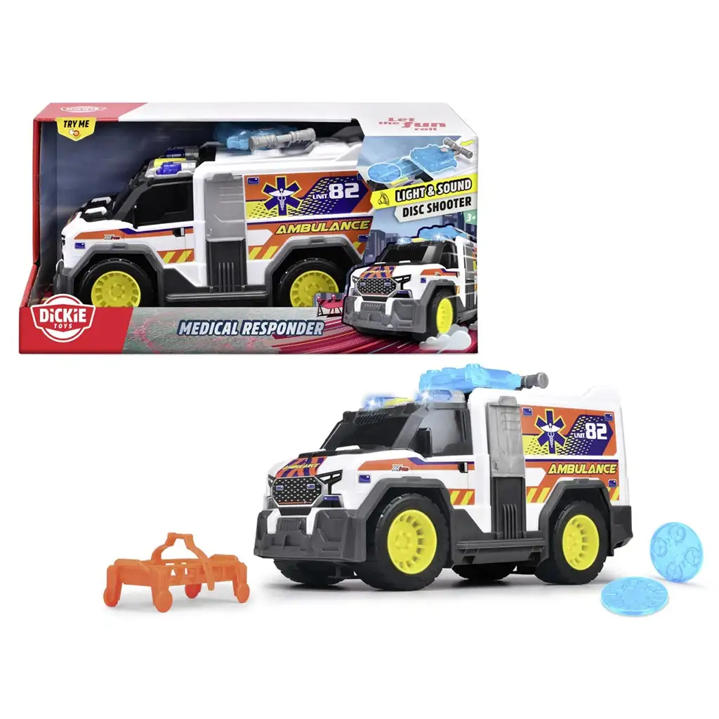 Mentőautó fénnyel és hanggal 30cm - Dickie Toys kép 1
