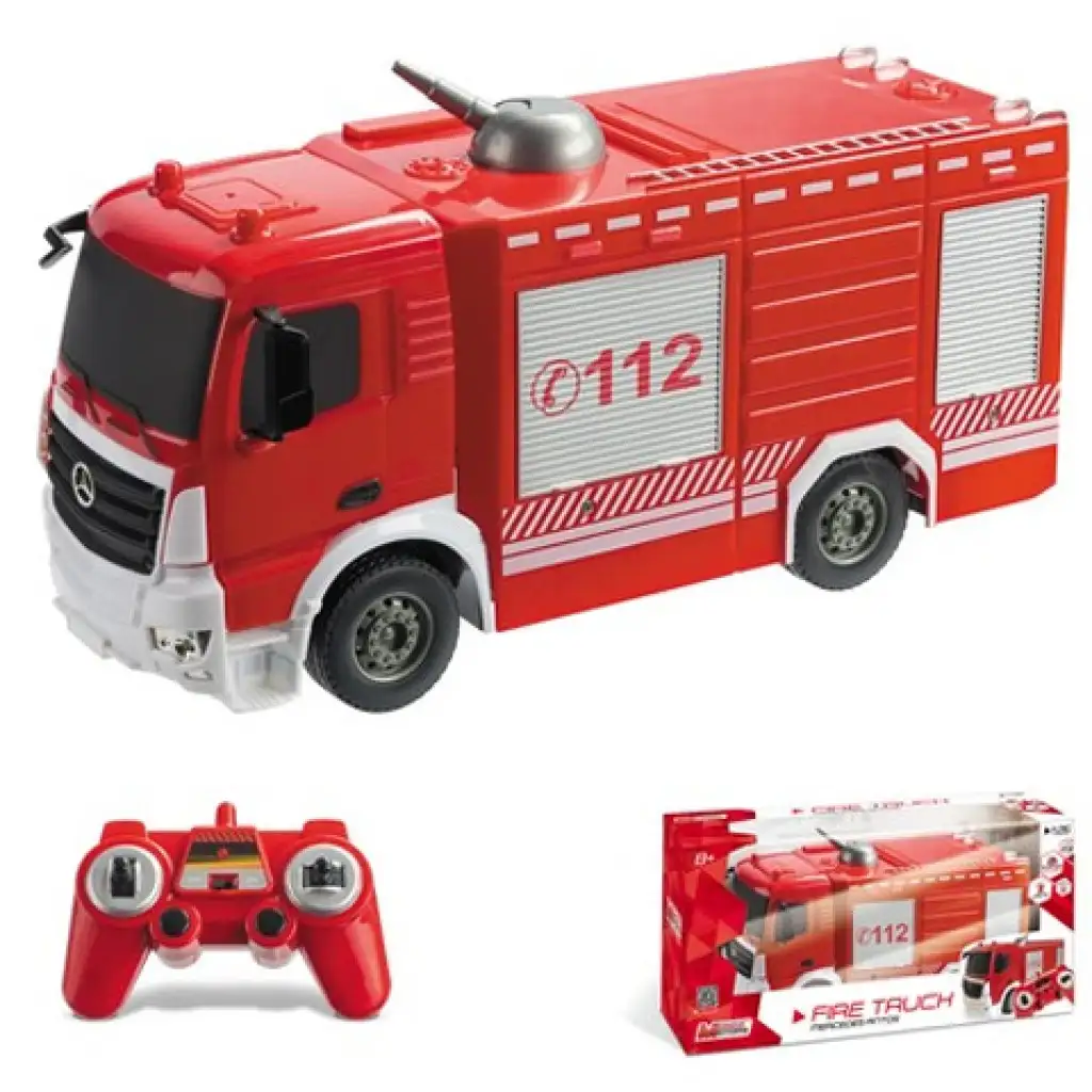 Mercedes Antos távirányítós tűzoltóautó 1/26 - Mondo Motors kép 1