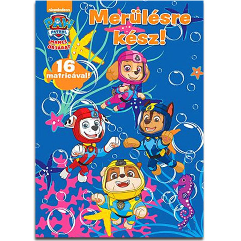 Mancs Őrjárat: Merülésre kész! foglalkoztató füzet matricákkal kép 1