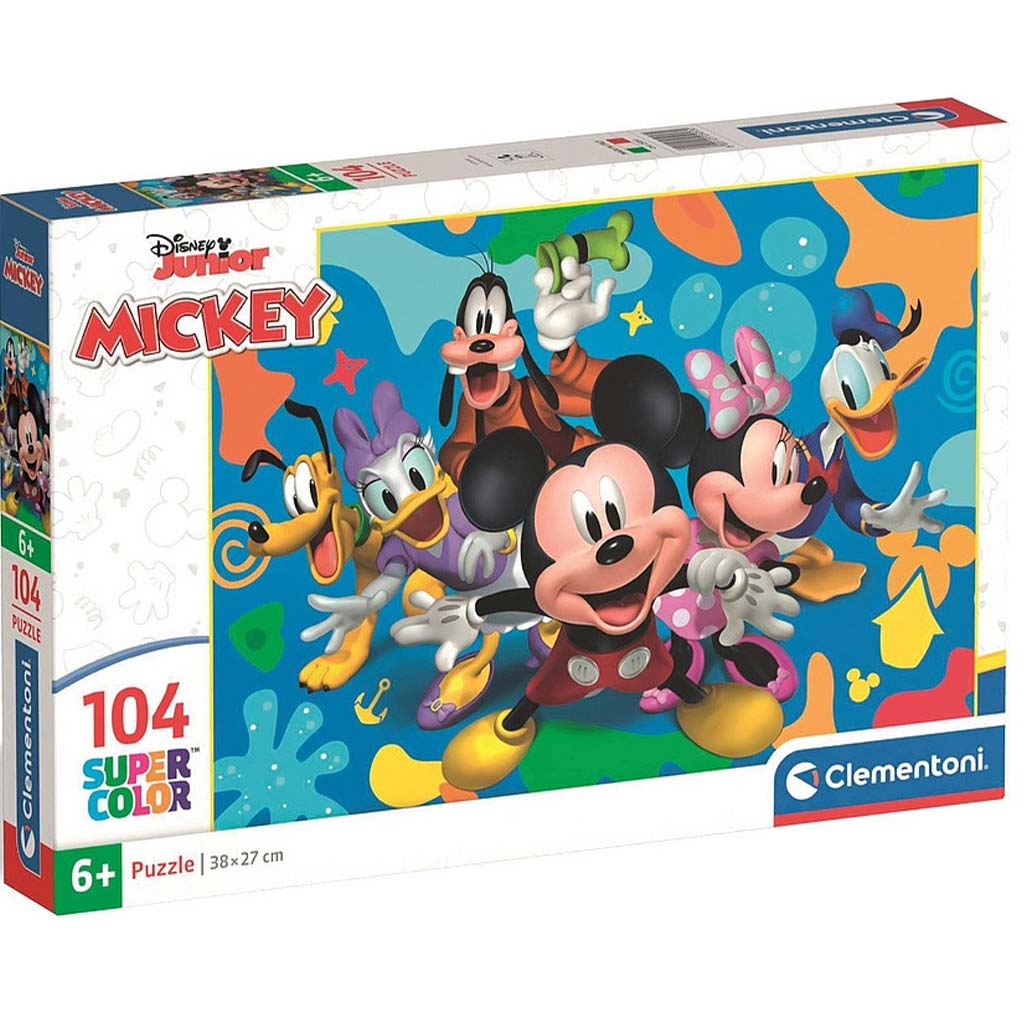 Mickey egér és barátai 104db-os supercolor puzzle - Clementoni kép 1