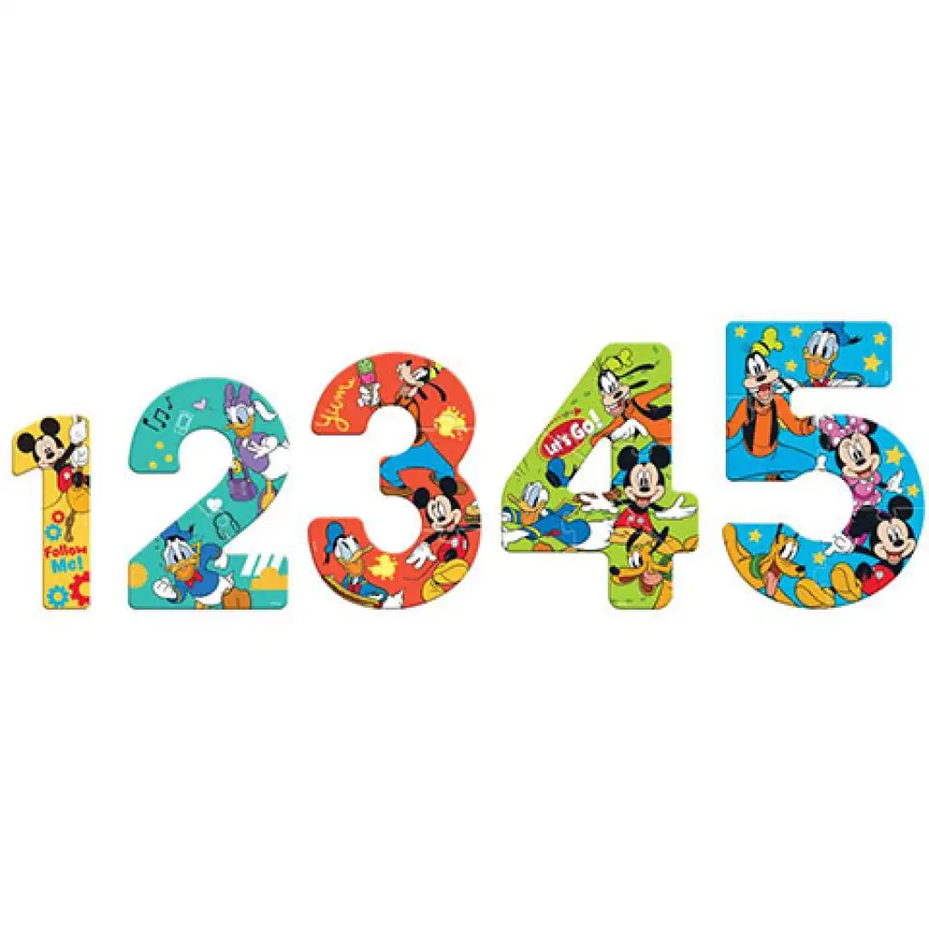 Mickey egér számok puzzle 15db-os kép 2