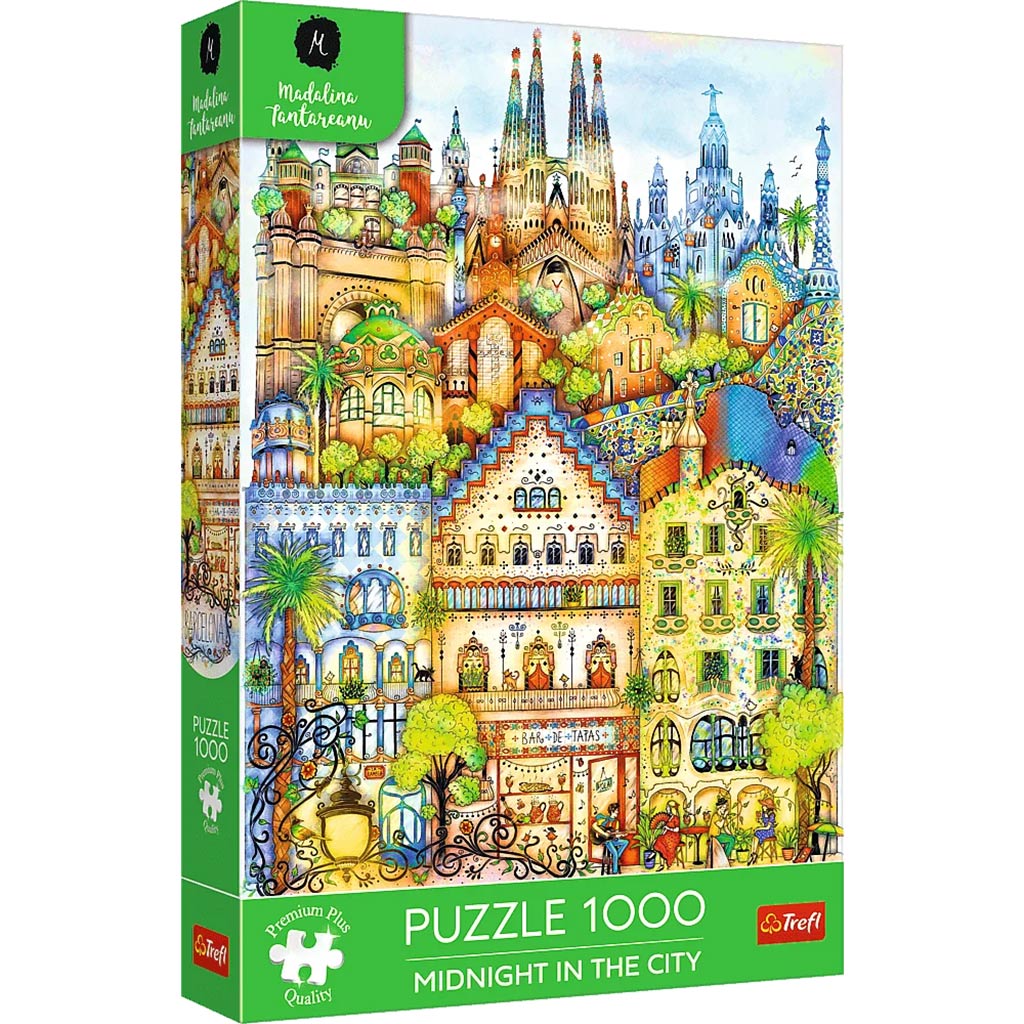 Barcelona éjfélkor 1000db-os Prémium plus quality puzzle - Trefl kép 1