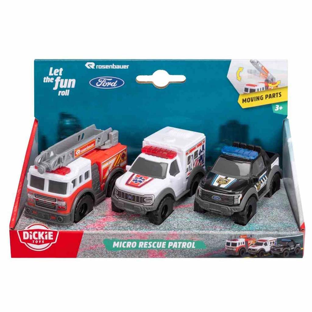 Mikro mentő járművek többféle változatban 1/64 - Dickie Toys kép 1