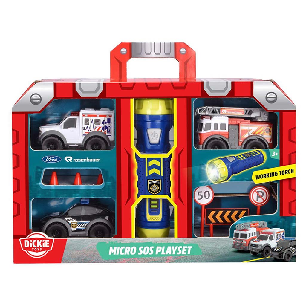 SOS Mikro játékszett elemlámpával - Dickie Toys kép 1